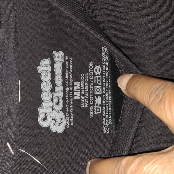 Cheech & Chong LO-RAH-DUH FLIP-U Classic Graphic T-Shirt Mens Medium Black NWT - Picture 4 of 8